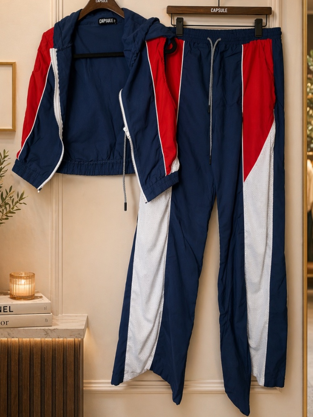 Red, White & Blue Windbreaker Set